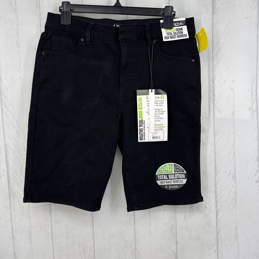 10 hi-rise denim bermuda shorts