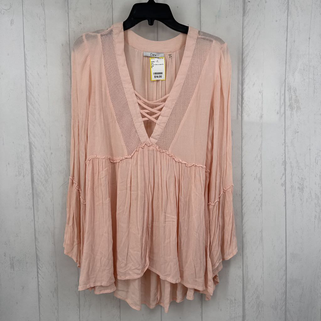 M l/s criss cross hi-low top
