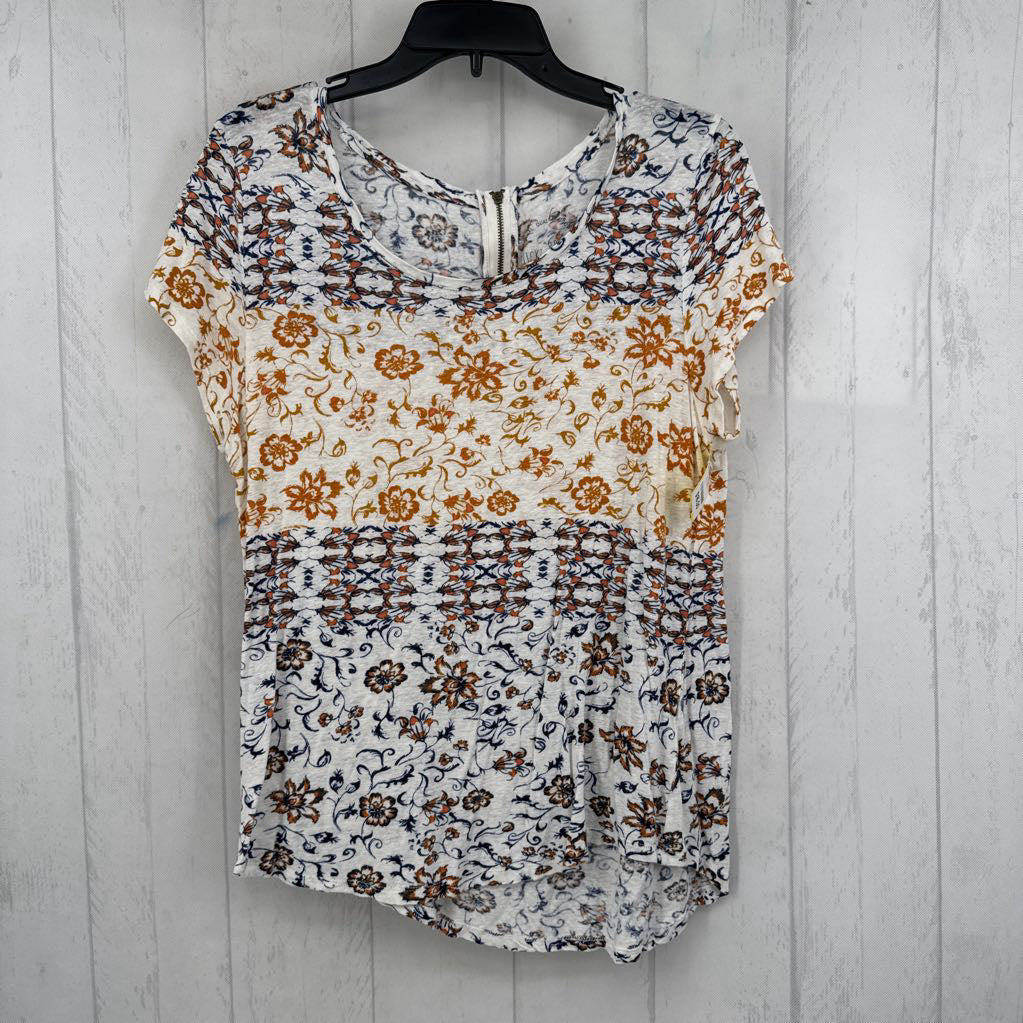 L s/s print hi-low top