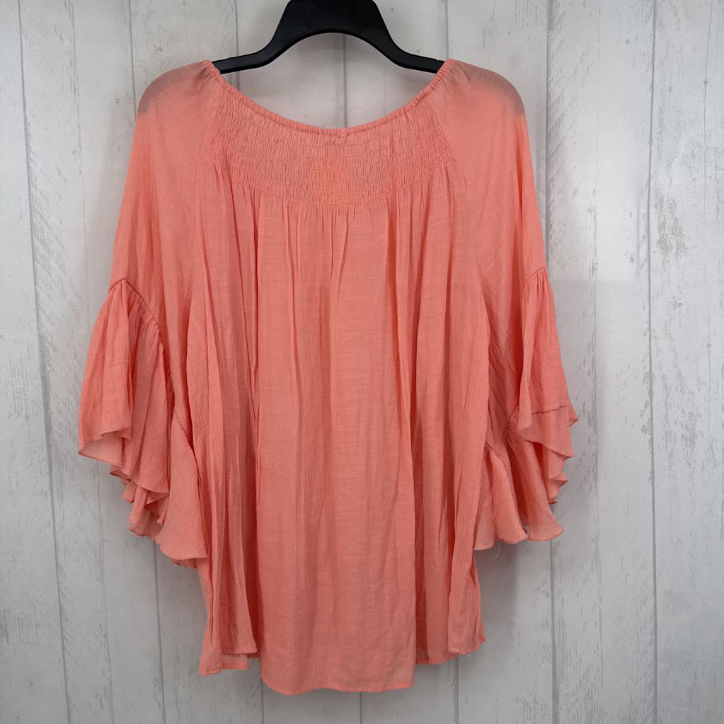 L bell slv smocked top