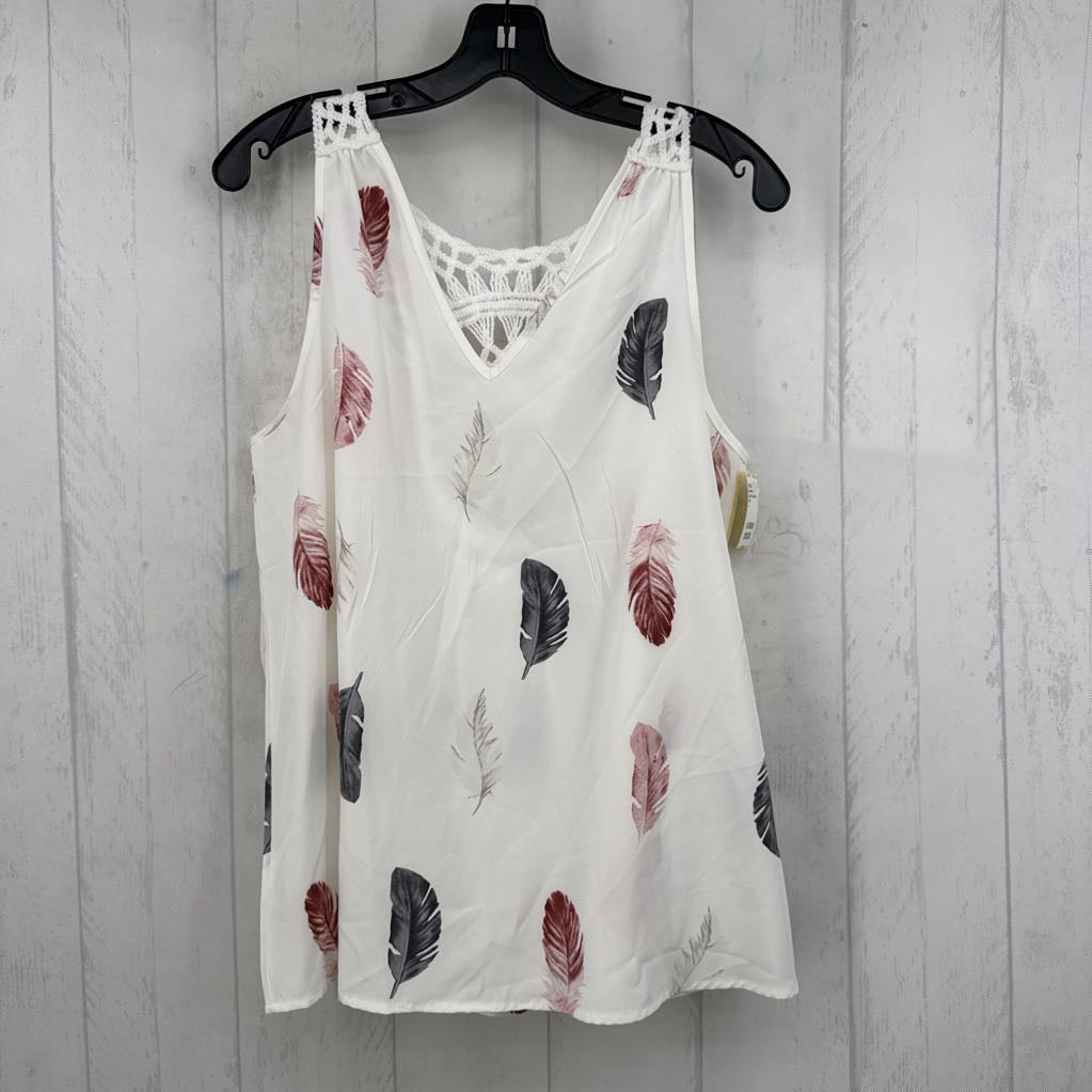 L leaf print tank