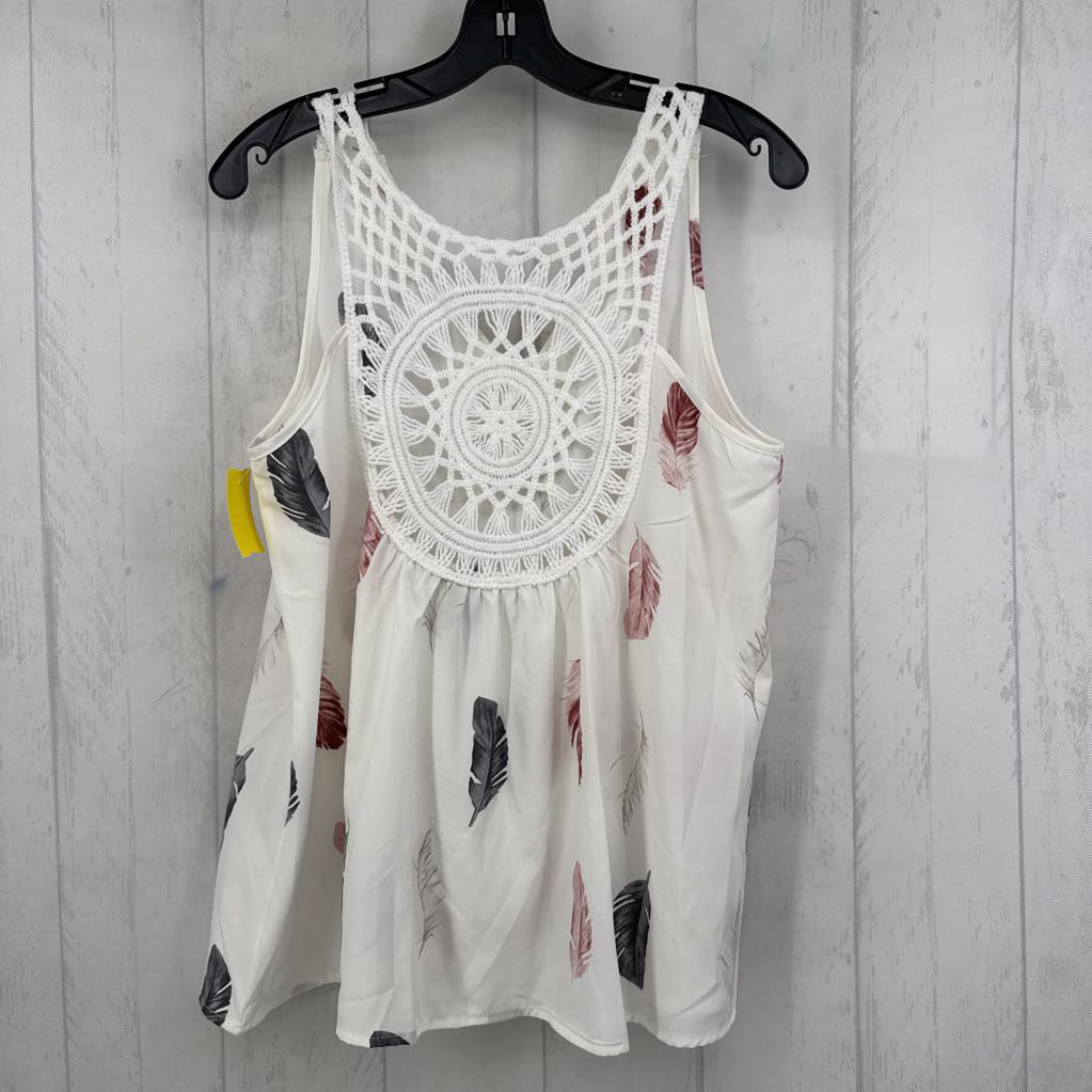 L leaf print tank