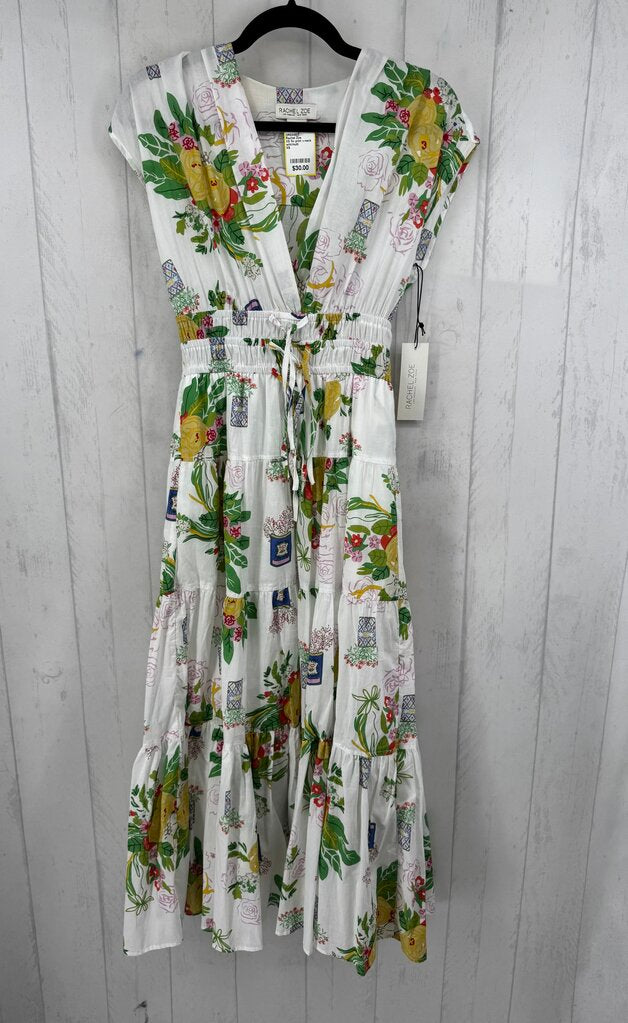 XS flo print v-neck slvls maxi dress