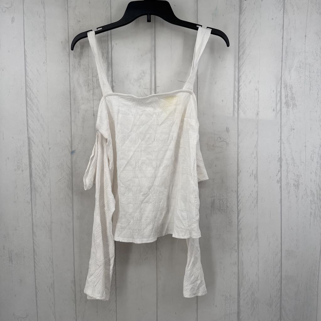 6 textured off the shoulder l/s top