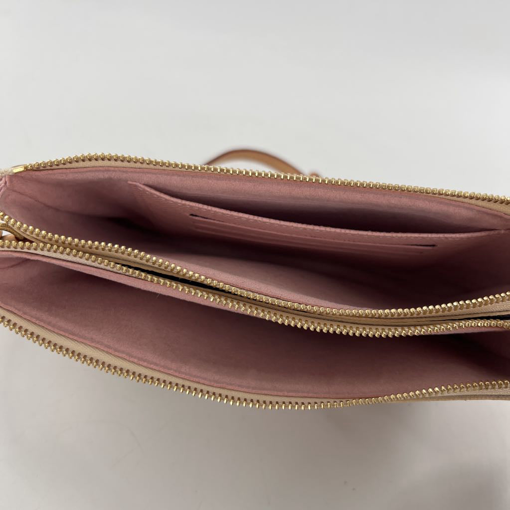 damier double zip pochette crossbody