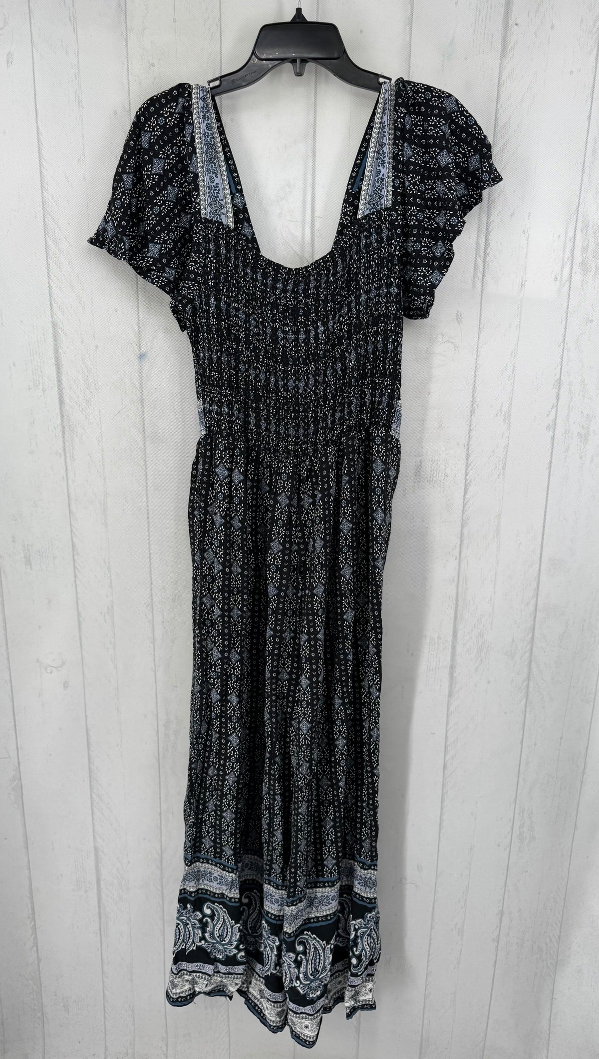 XL medallion print s/s v-neck jumpsuit