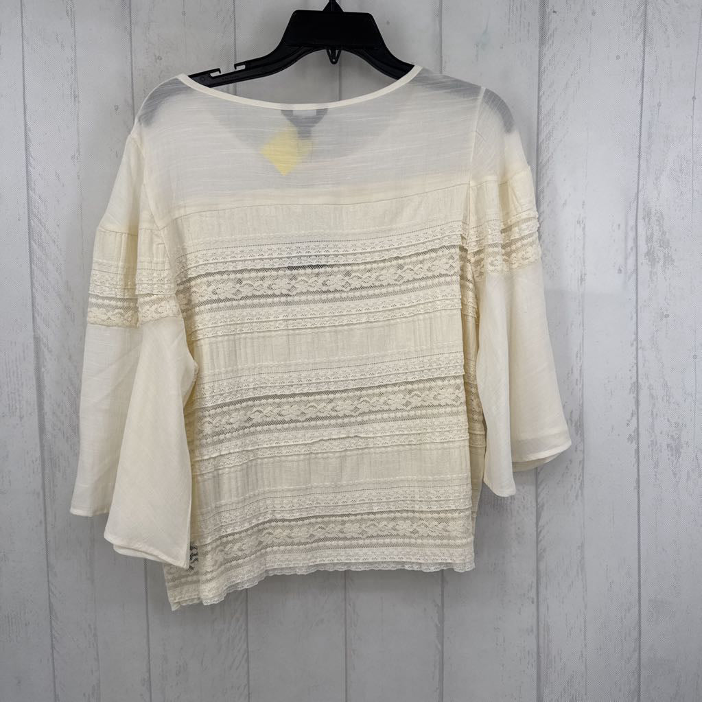 XL elbow slv lace top