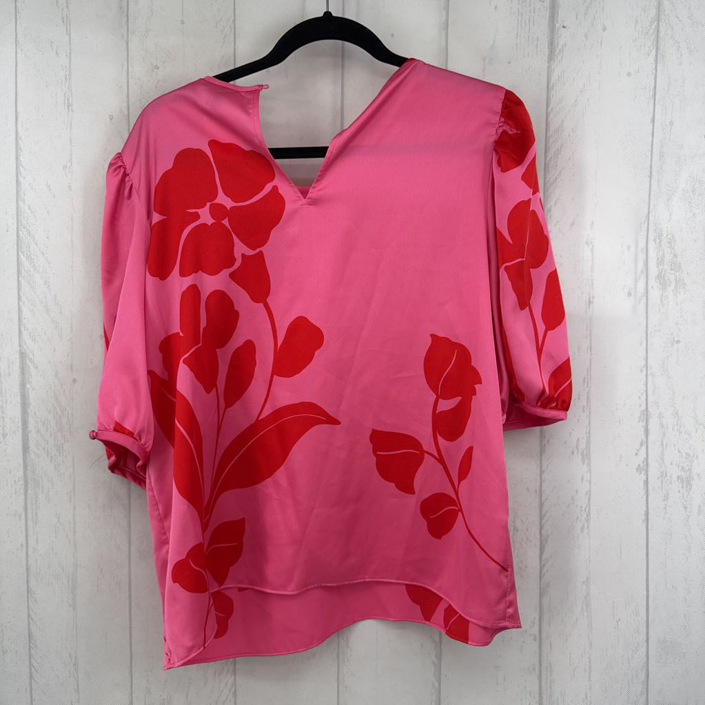 L elbow slv floral top