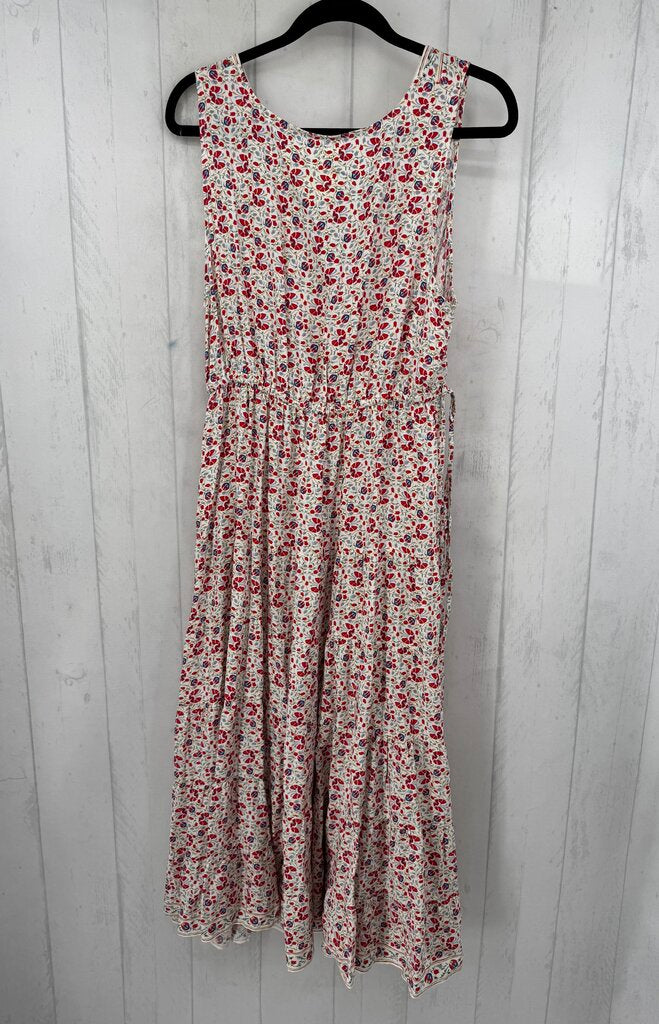 1X flo print crossover slvls maxi dress