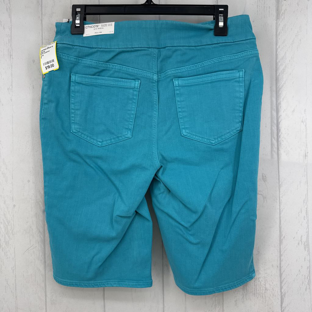 R70 6 pull-on stretch denim shorts
