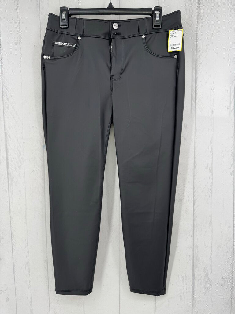 L faux leather pants