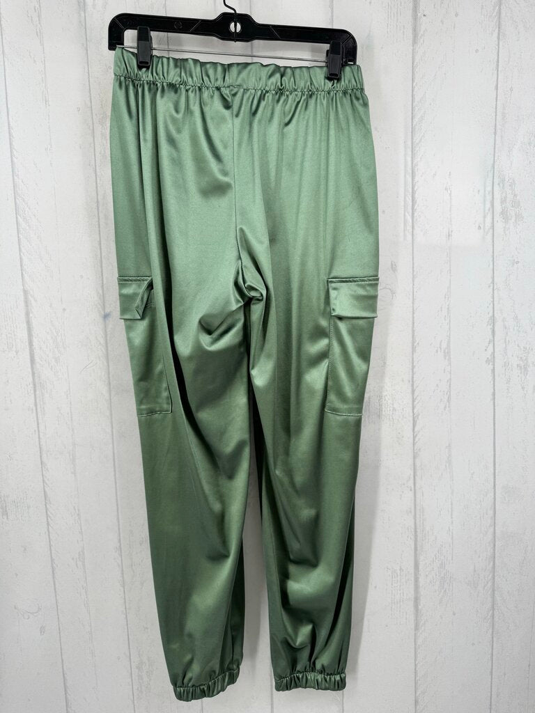 L satin joggers