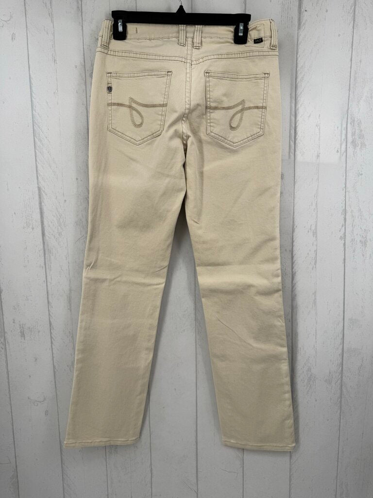 6 mid rise straight leg pant