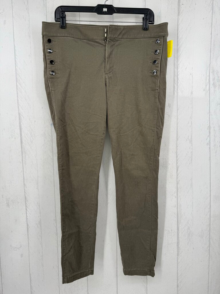 10 button front skinny pant