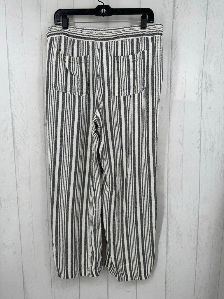 M striped pull-on wide leg pant