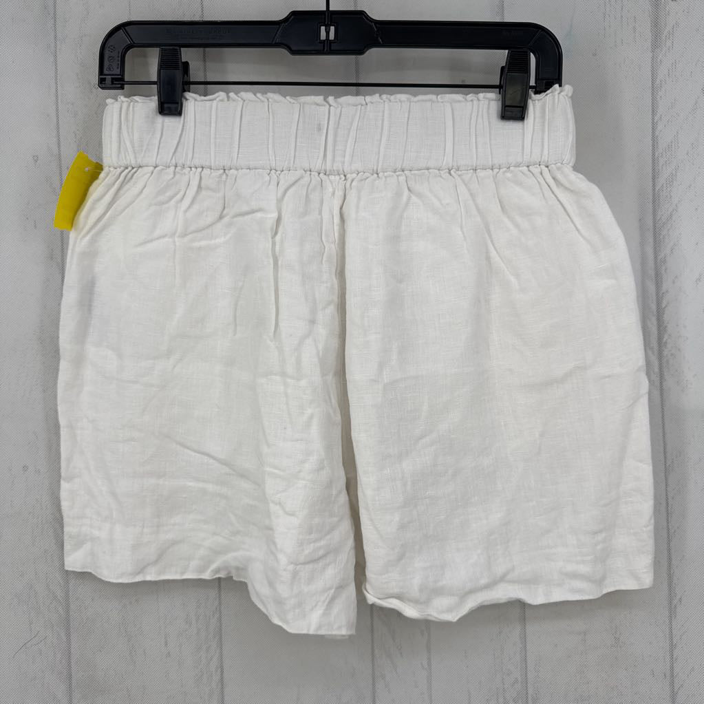 XS linen blend pull-on shorts