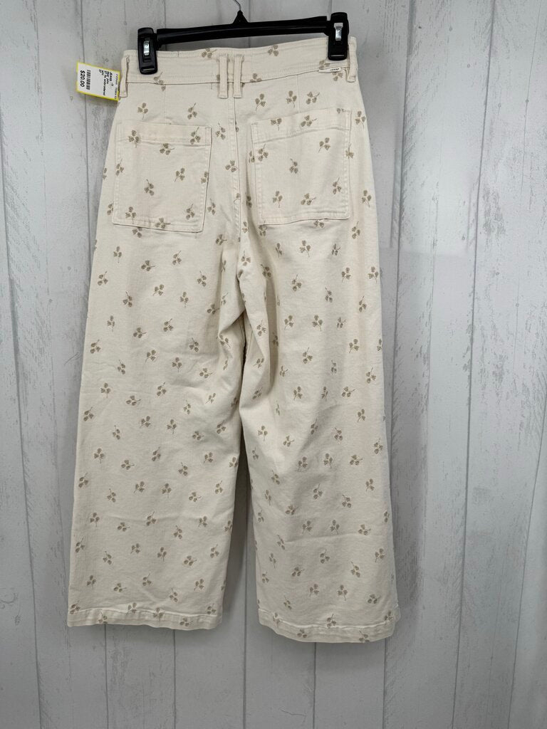 27 flo embroidered wide leg jeans