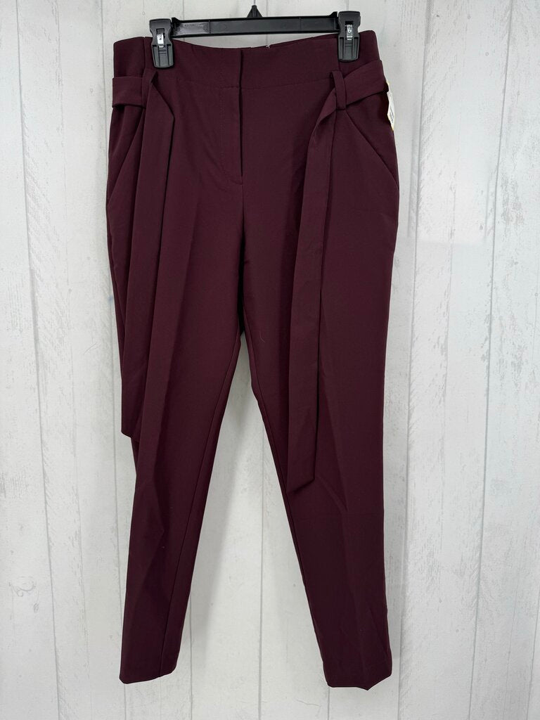6 belted straight leg trouser