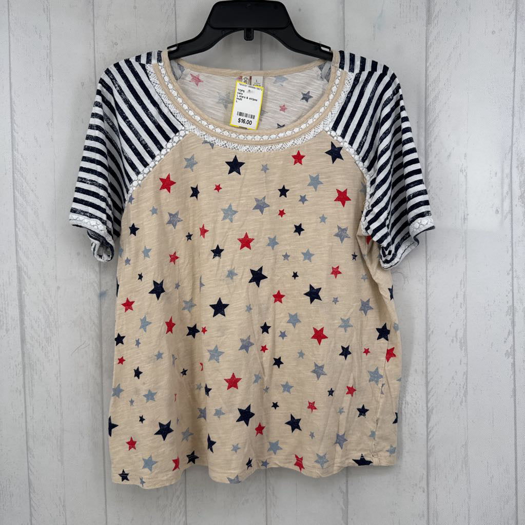 L stars & stripes s/s tee