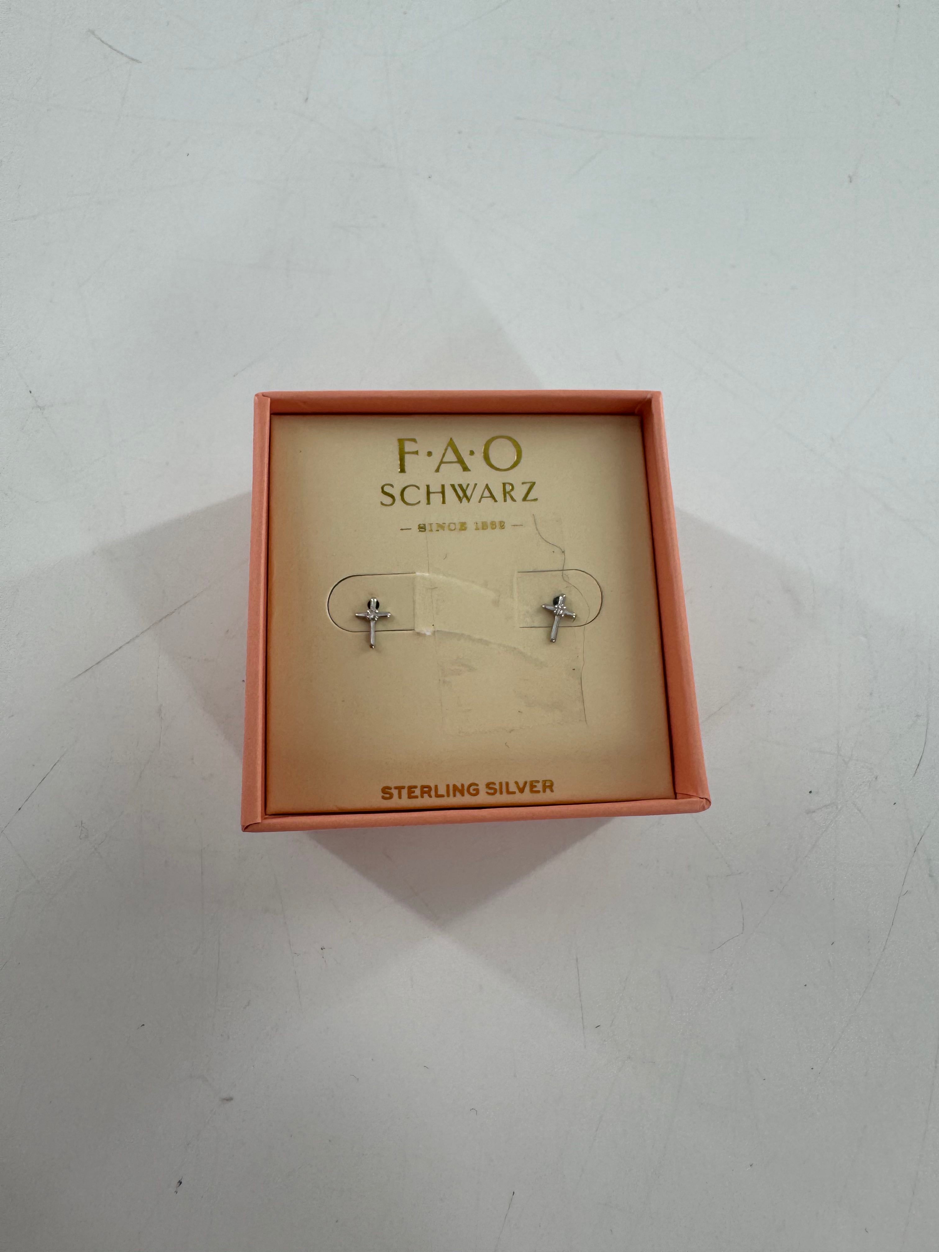 R50 sterling silver cross earrings