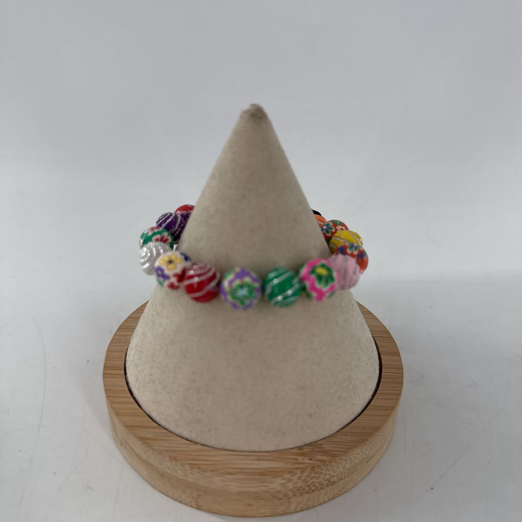 colorful beaded stretch bracelet