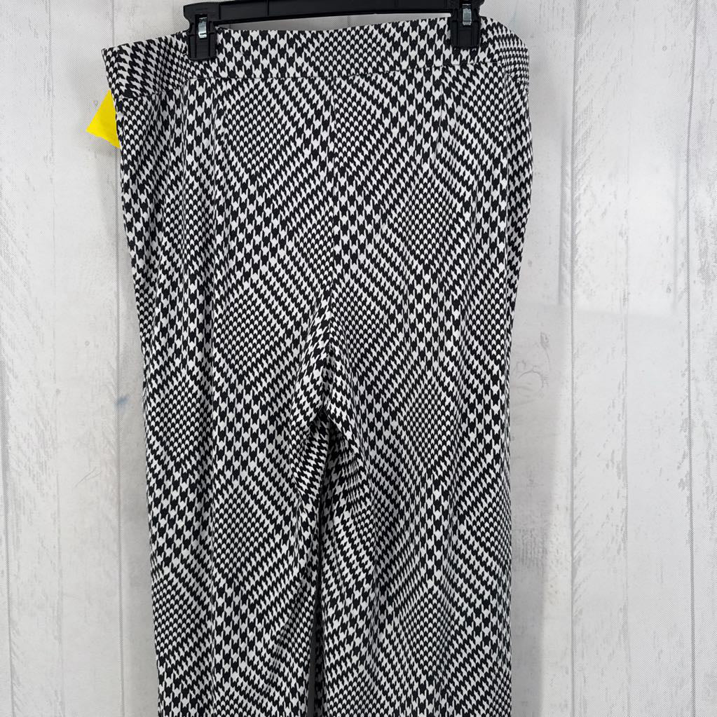 14 houndstooth print wide leg pant
