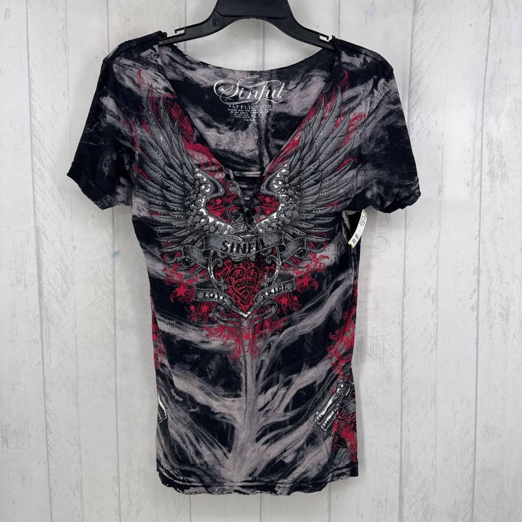 L graphic s/s tee-sinful