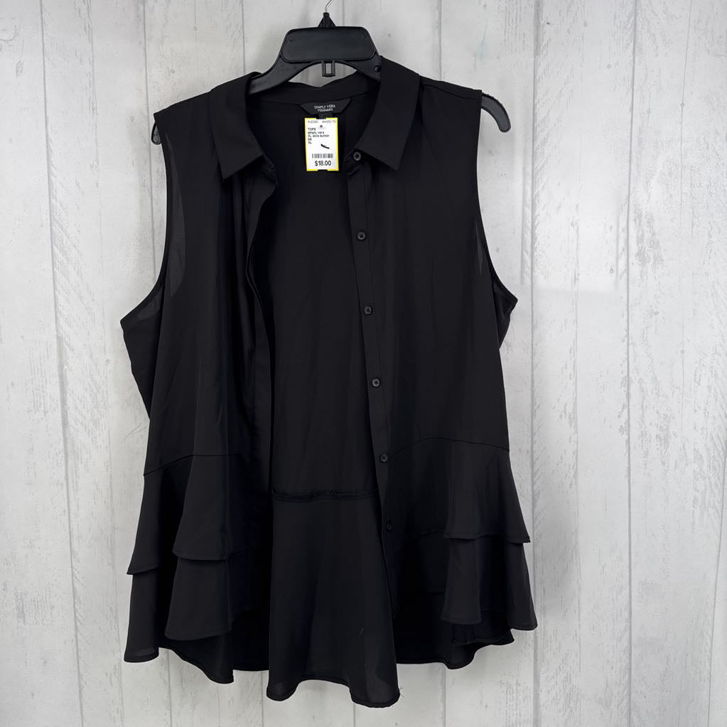 XL slvls button down peplum top