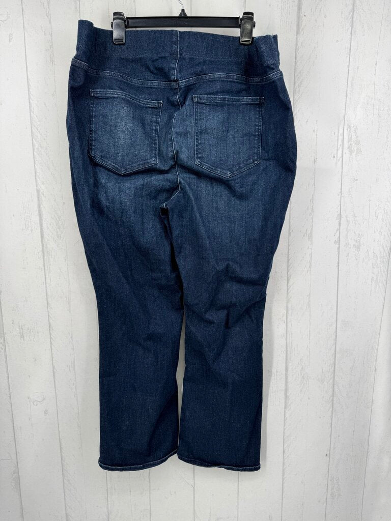 2x pull-on slim bootcut jeans