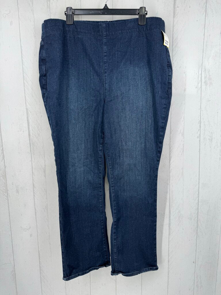 2x pull-on slim bootcut jeans