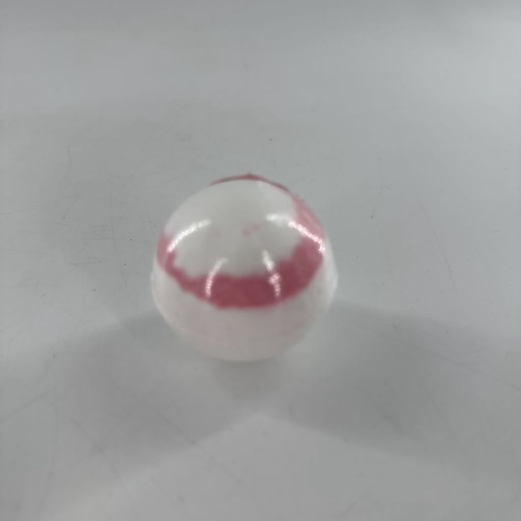 pink & white bath bomb