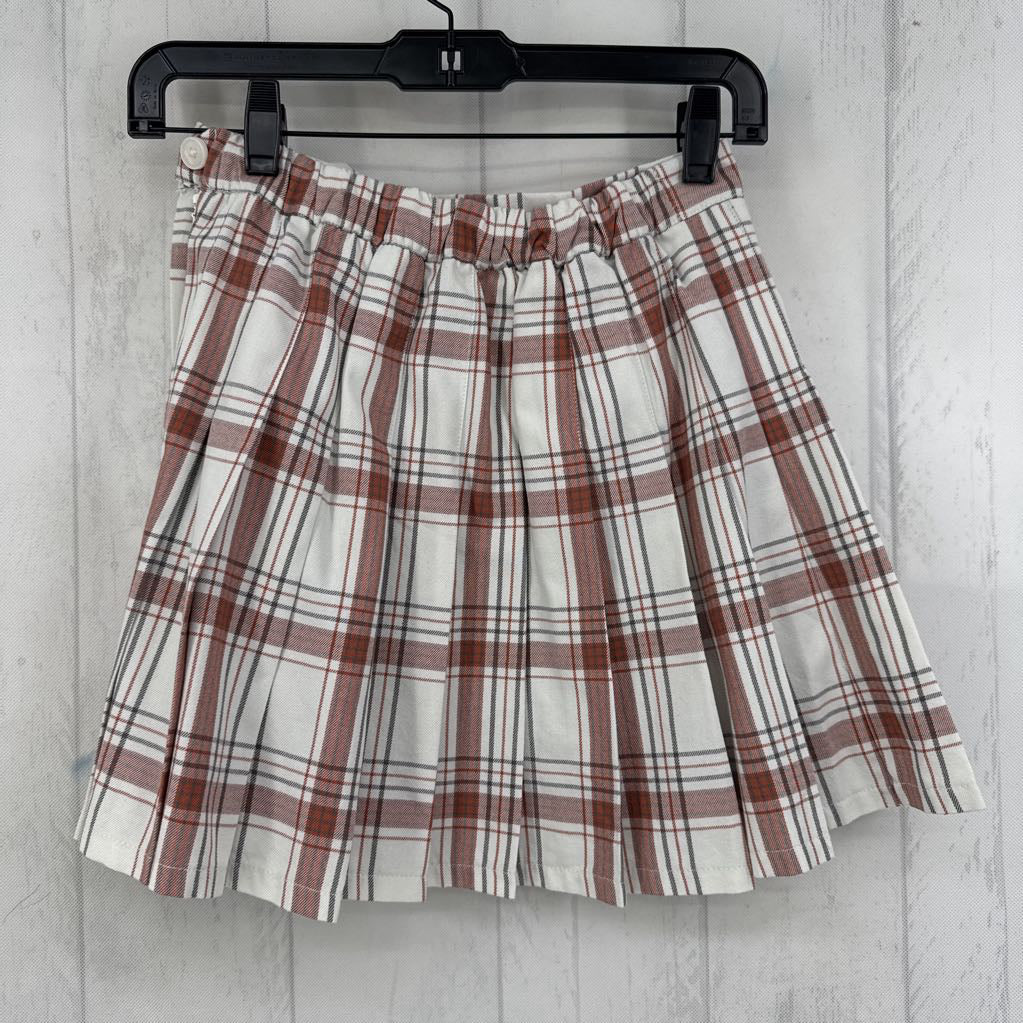 S plaid pleated skirt