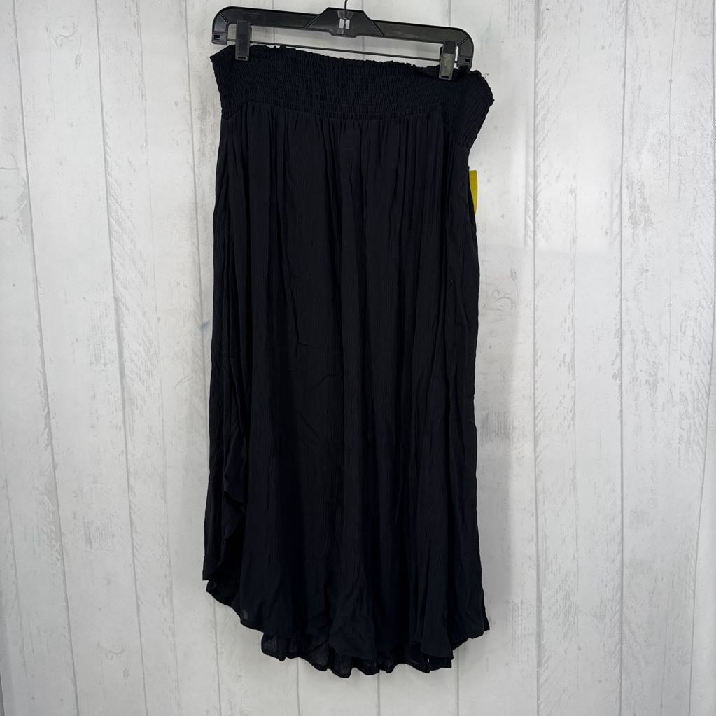2X smocked pull-on skirt