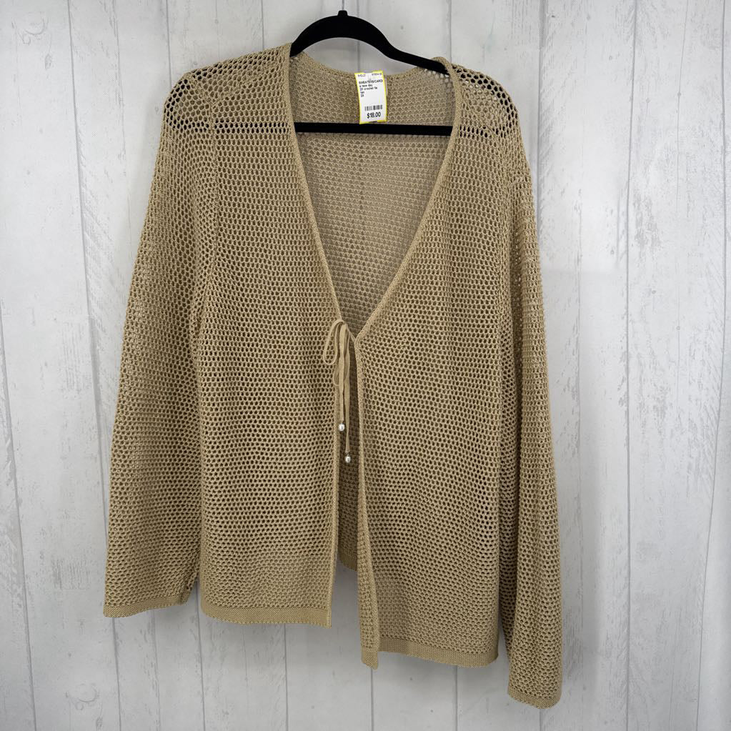 2X crochet tie front cardi