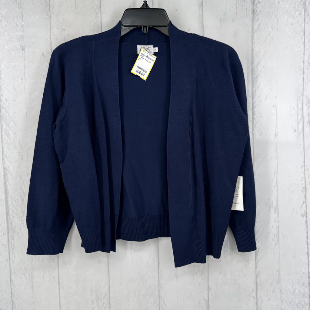 L open front 3/4 slv cardi
