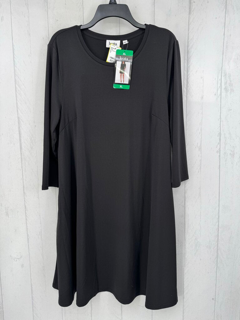 XL round neck 3/4 slv swingdress