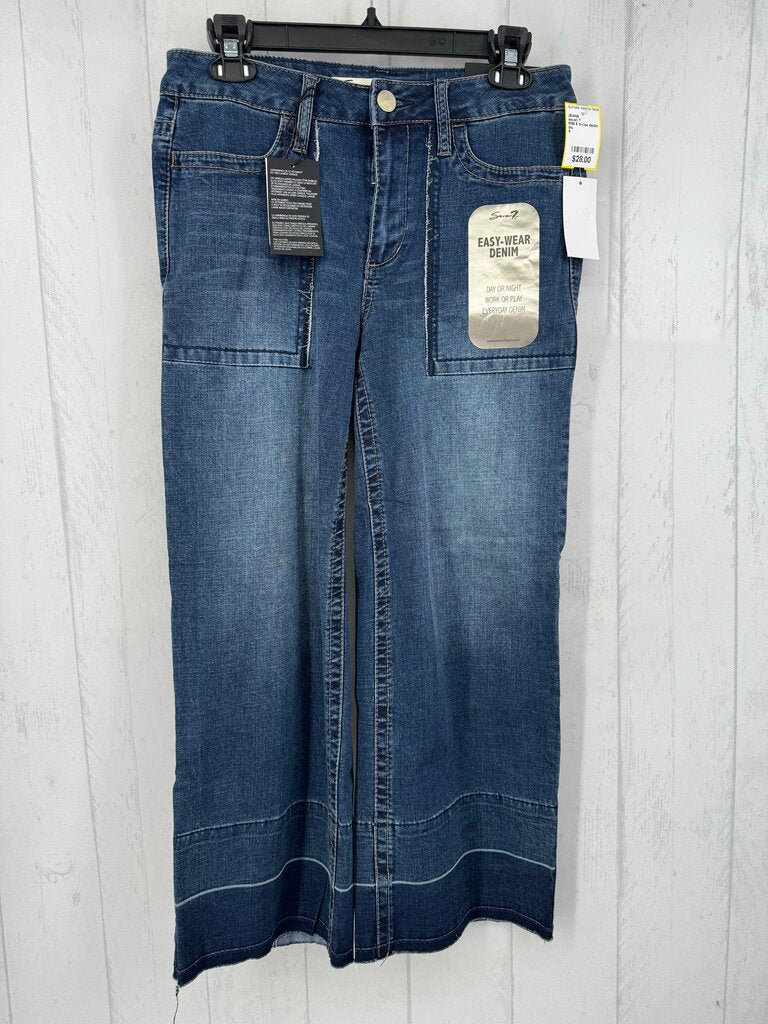 R69 6 hi-rise denim gaucho