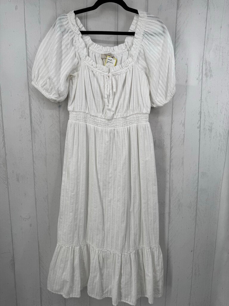 M textured s/s maxi dress
