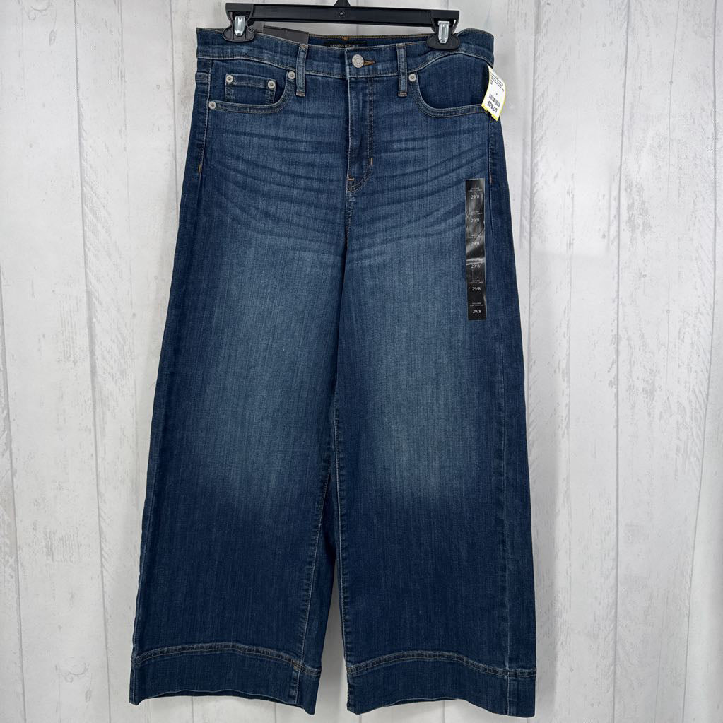 29 hi-rise wide leg crop jean