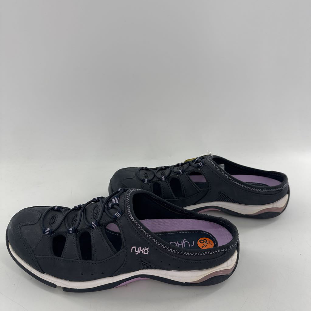 8.5 slip-on elastic lace clogs