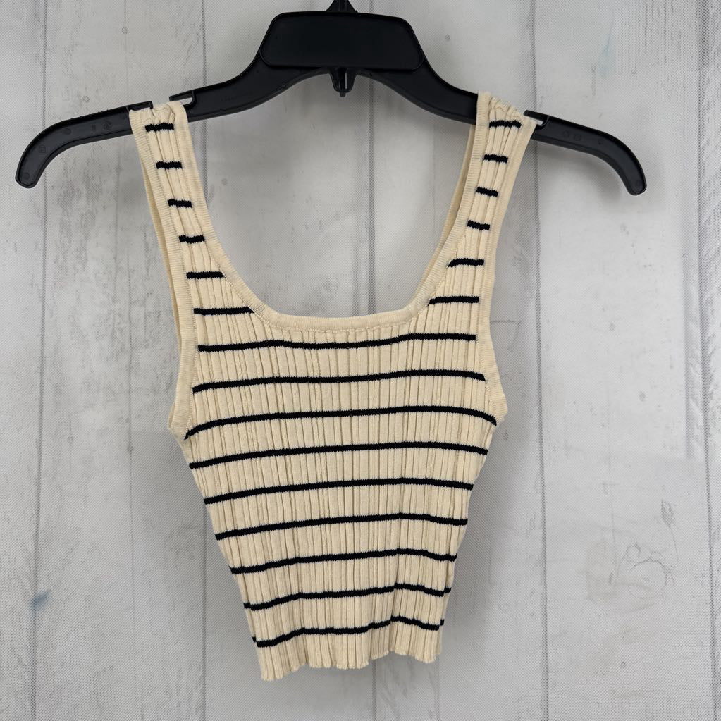 S ribbed striped tank