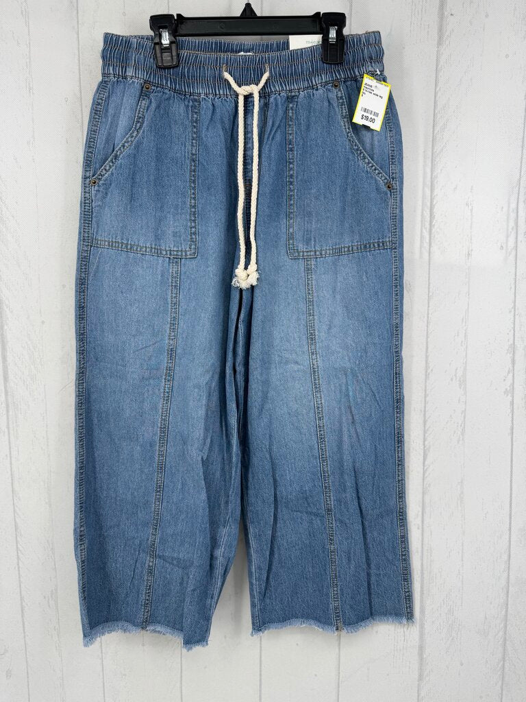 6 hi-rise wide leg crop