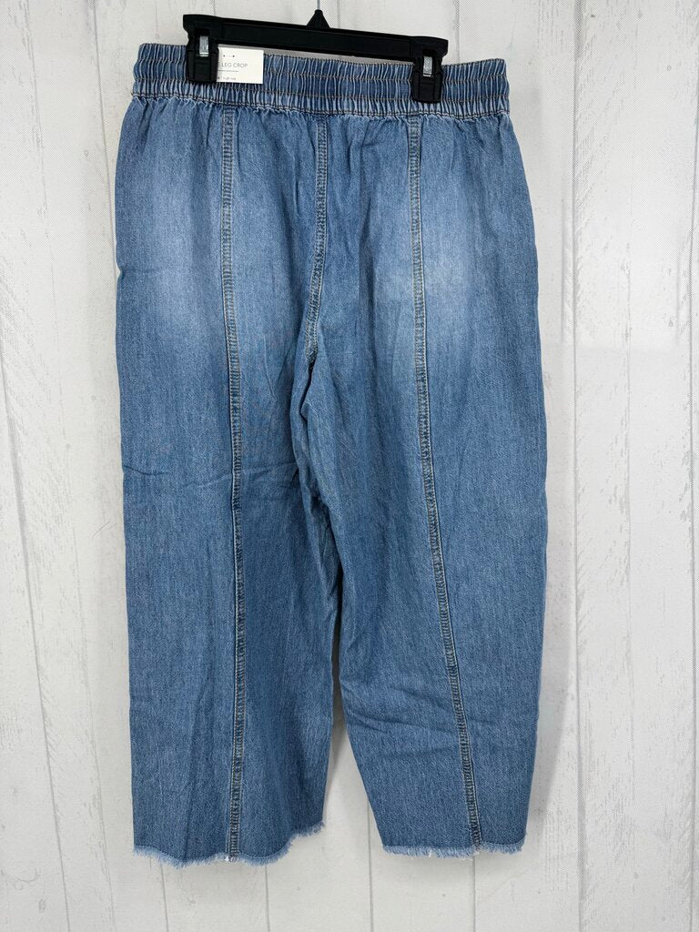 6 hi-rise wide leg crop
