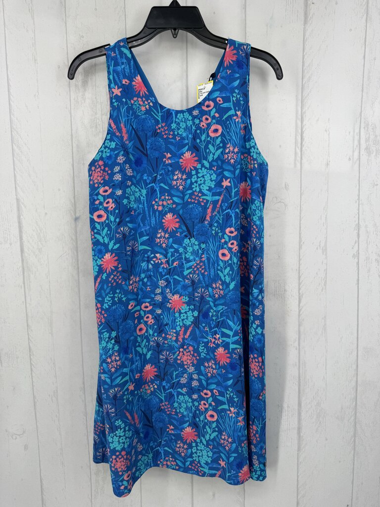 Sp flo print back tassel tie slvls dress