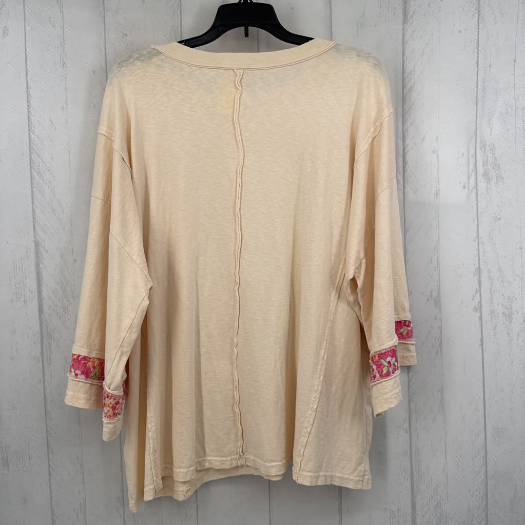 L embroidered heart oversized tee