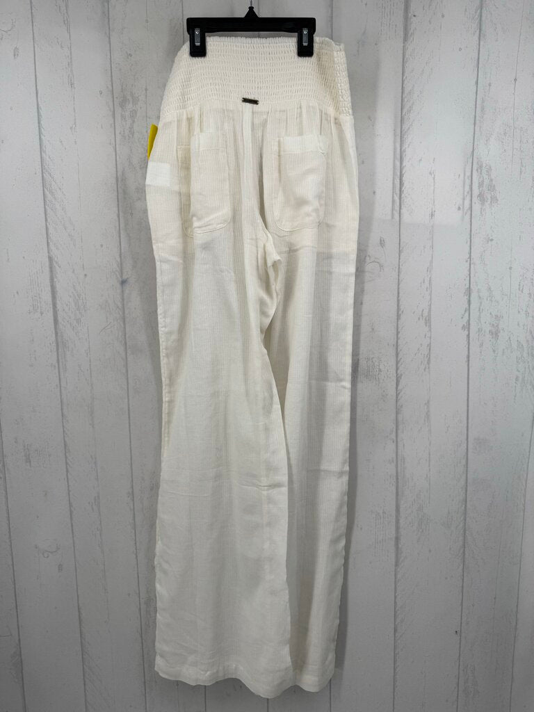 L smocked waist pull-on gauze pant