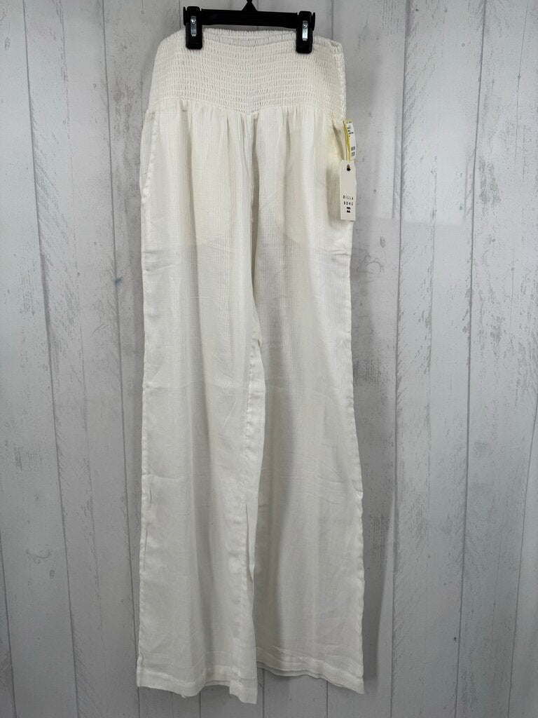 L smocked waist pull-on gauze pant