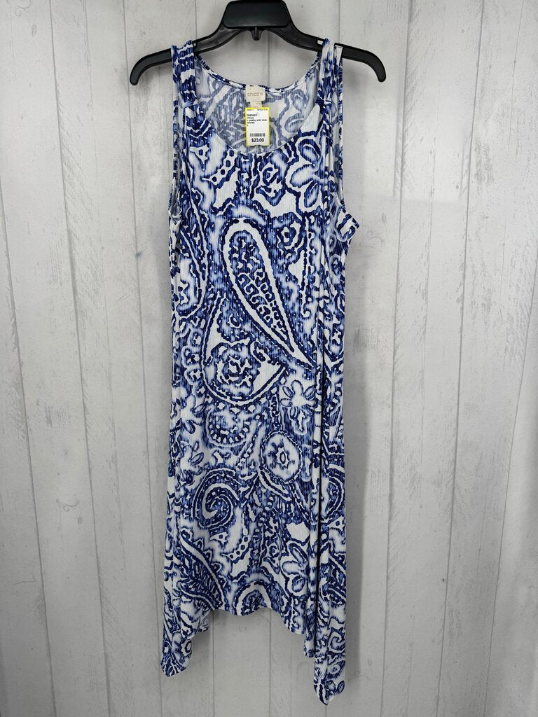 L paisley print slvls dress