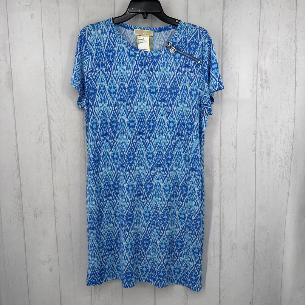 XL diamond print s/s dress