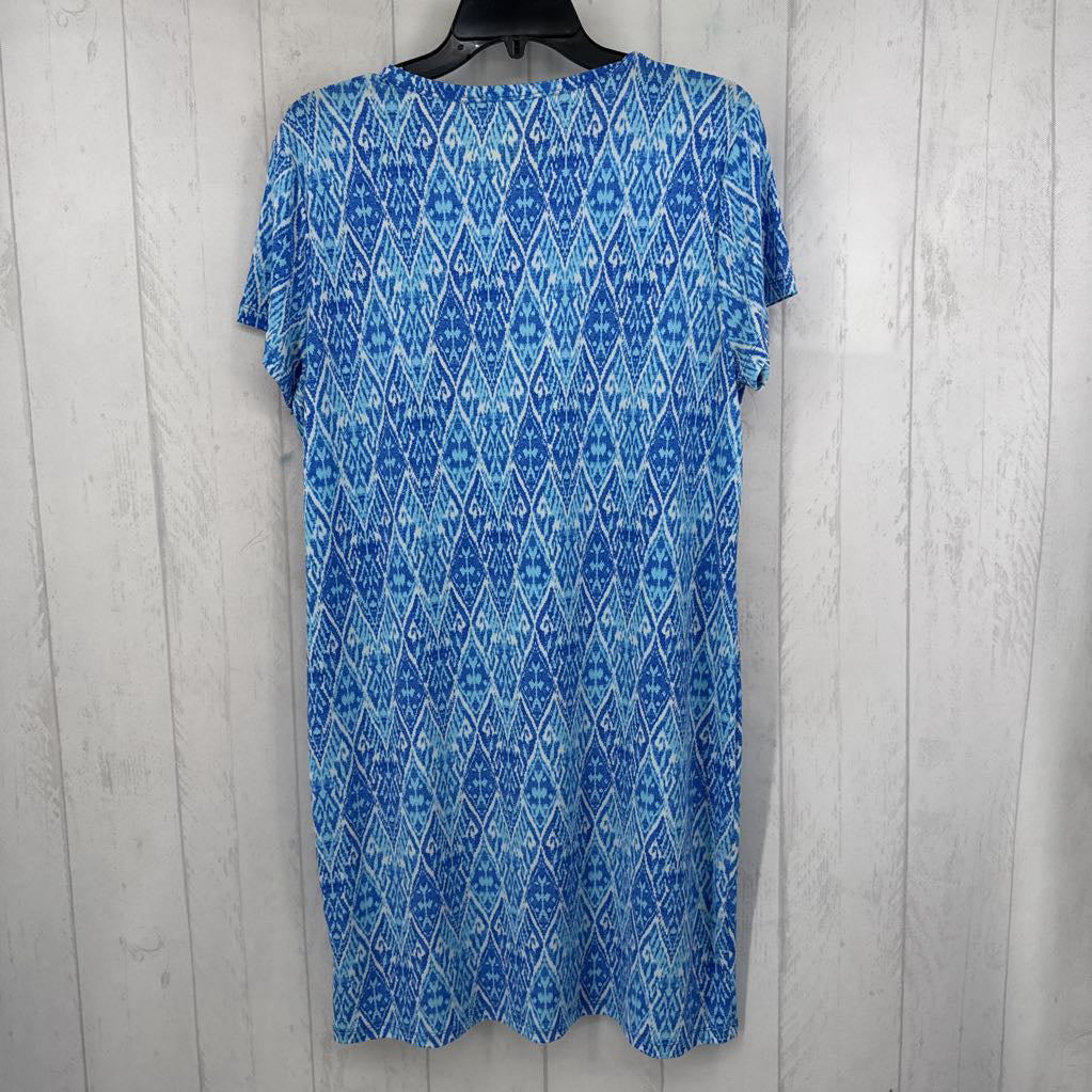XL diamond print s/s dress